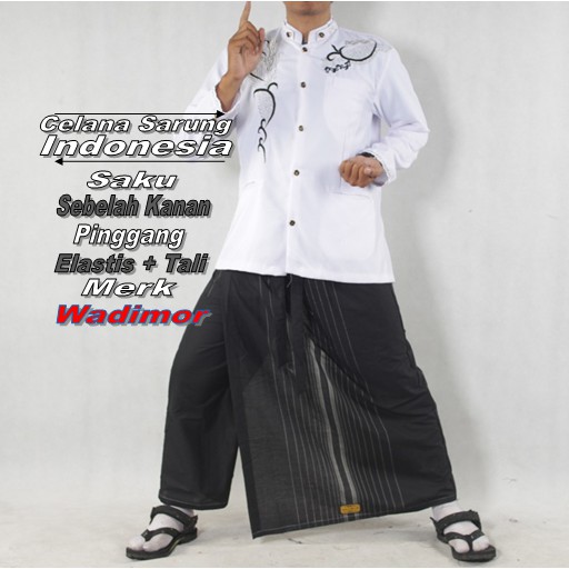 Celana Sarung Wadimor Hitam - Sarung Celana Wadimor Original Dewasa anak dan balita