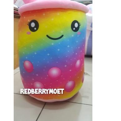 New - boneka boba brown sugar boba milk tea strawberry boba jumbo size