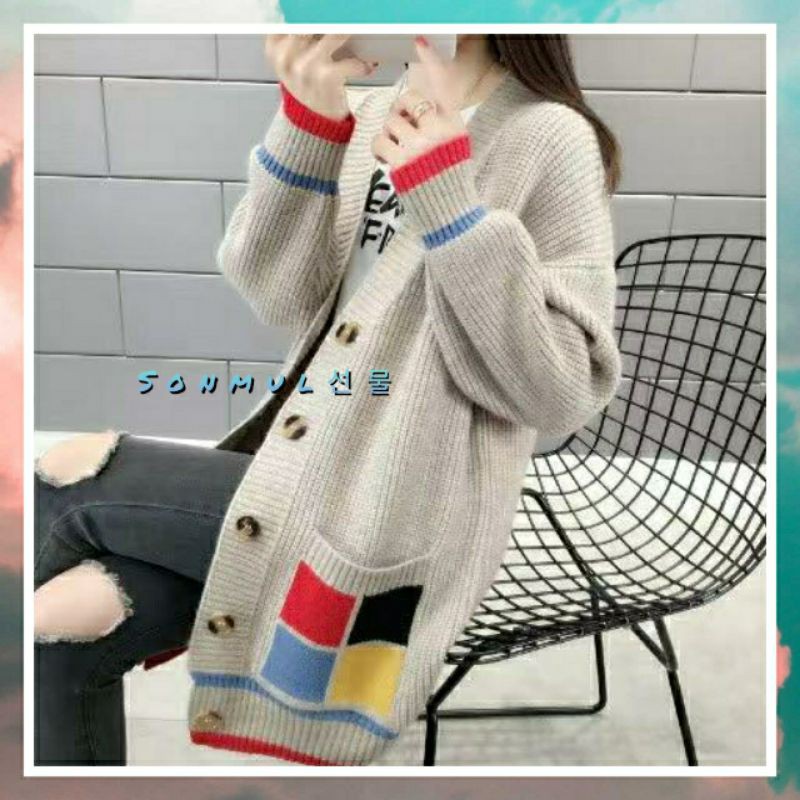 IMPORT WOMAN KNIT CARDIGAN MANTEL WANITA MUSIM DINGIN JACKET RAJUT