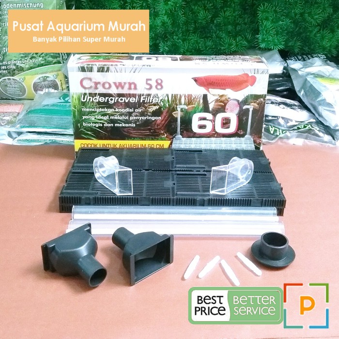 tatakan undergravel filter crown 58 ugf untuk aquarium aquascape murah