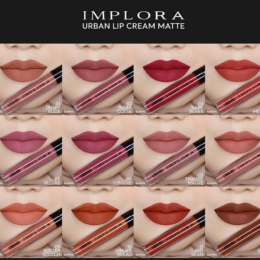 READY 1 - 20 | IMPLORA URBAN MATTE LIPCREAM | Implora Lip Cream Lipstick | TARABABYSTORE