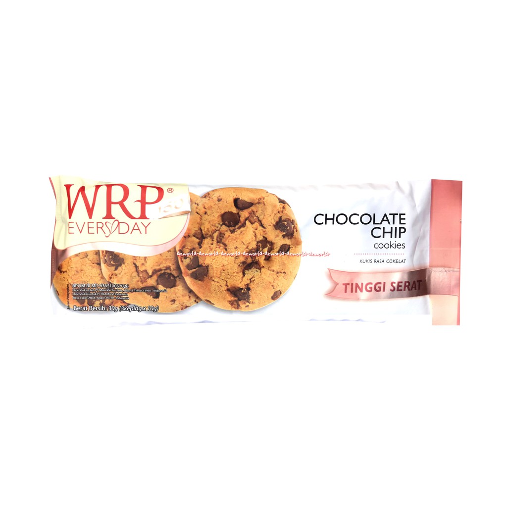 WRP Everyday Chocolate Chip Cookies 30gr Snack Cemilan Diet Sehat 3Biskuit Wrp Every Day Cips W.R.P