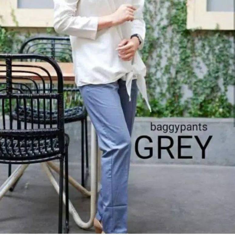 CELANA BAHAN WANITA PANJANG BAGY BEGY BEGGY BAGGY PANTS PANT KERJA KAIN WANITA CELANA