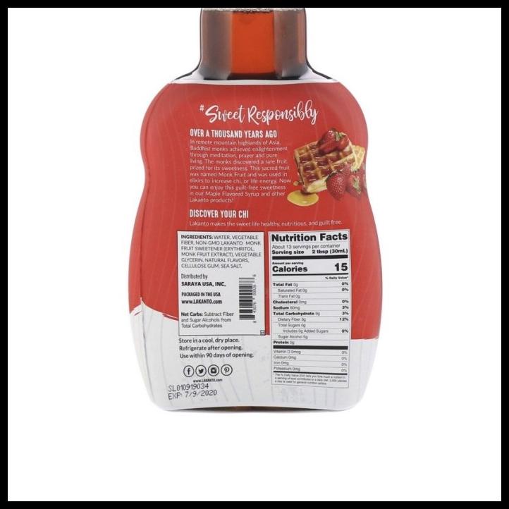 

From Usa - Lakanto Sugar-Free Maple Syrup