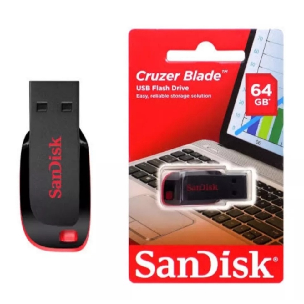 Flashdisk Sandisk Cruzer Blade CZ50 Sandisk Usb  128GB / 64GB / 32GB  /16GB / 8GB / 4GB / Sandisk Usb FlashDrive Cz50