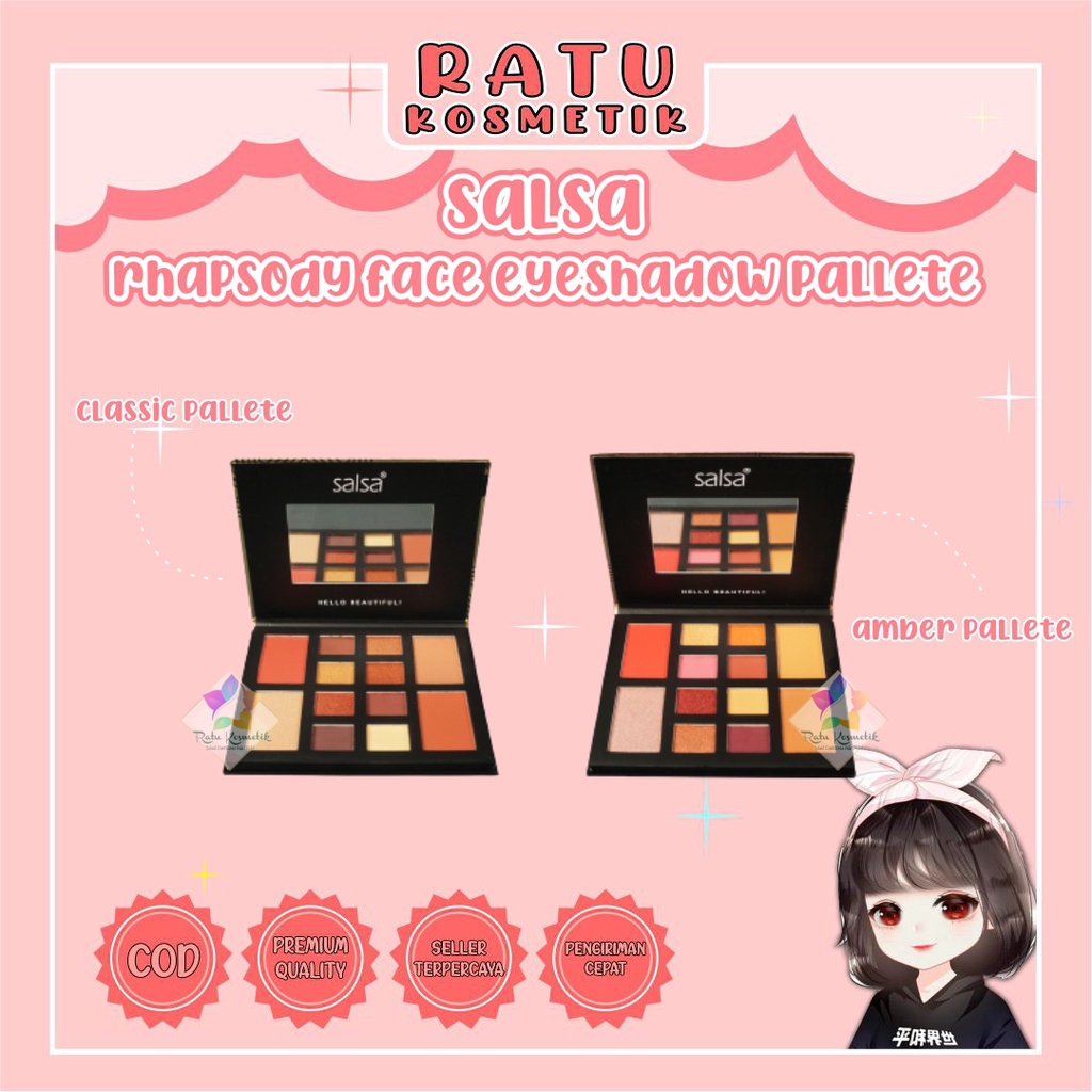 ❤ RATU ❤ Salsa Rhapsody Face Palette Eyeshadow Contour Highlighter Blush On ✔️BPOM Eye Shadow palet