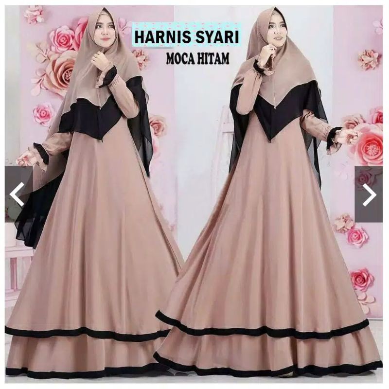 Harnis Syari Gamis Syari Dress Syarii Muslim Gamis Plus Jilbab #GamisMuslimah
