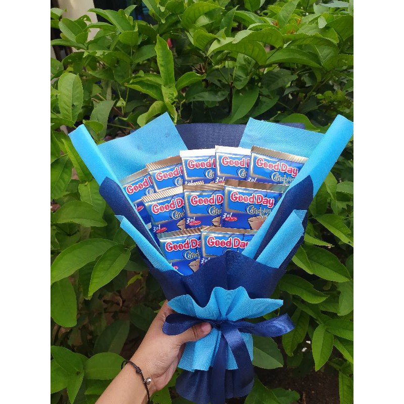 Buket Snack BIRU/paket/bingkisan Snack Ulang Tahun/Ultah/ Wisuda/Kado/Hadiah