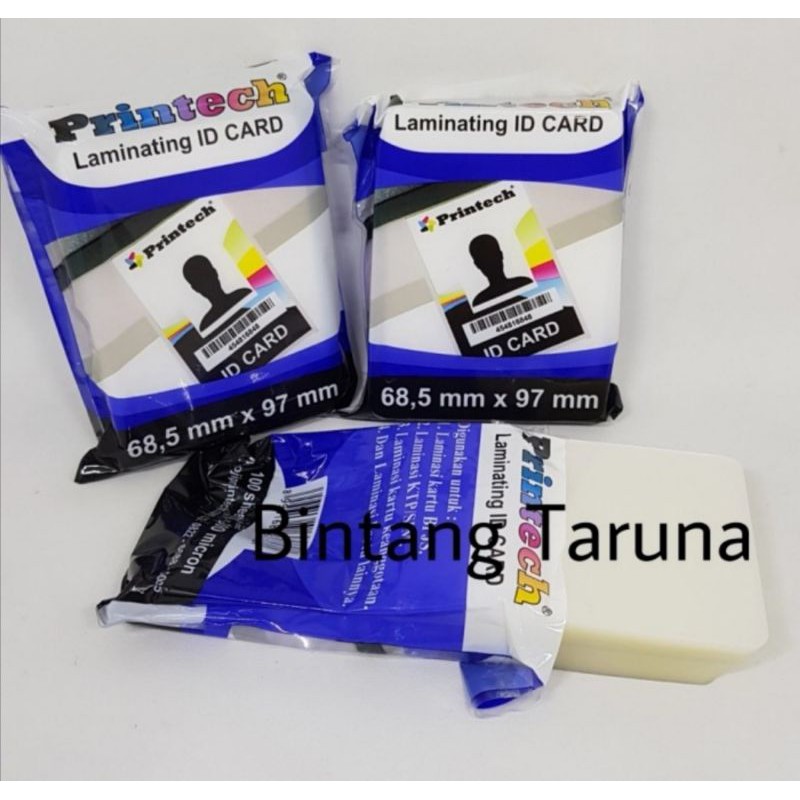 Laminating Film Printech Id Card Laminating Pouch Ktp/ID Card size