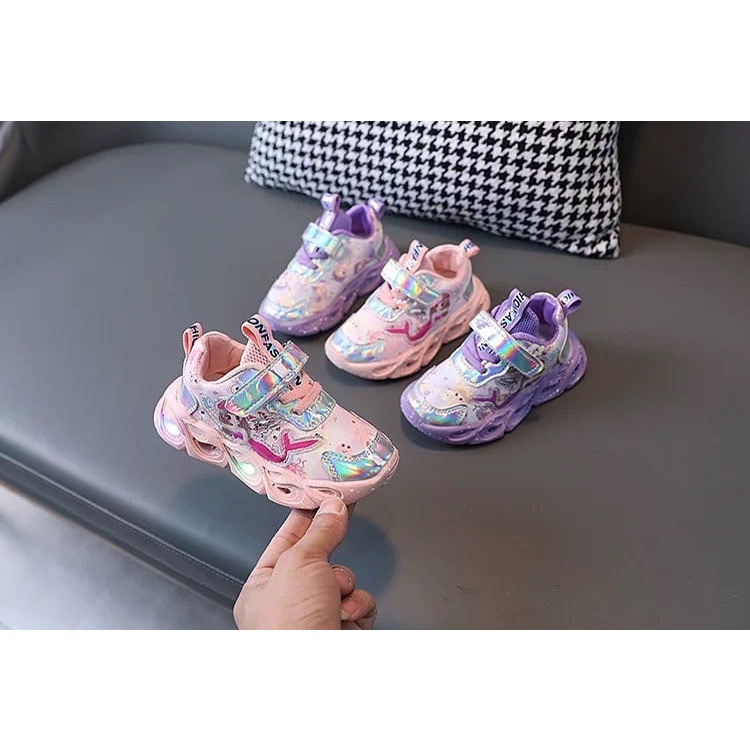 LID3010 Sepatu Sport Anak Perempuan Casual Bayi Dengan Lampu- Your Affordable Quality!