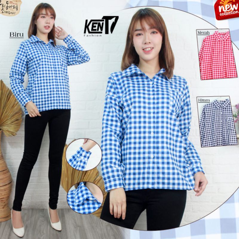 Kemeja Tartan Motif Kotak kotak