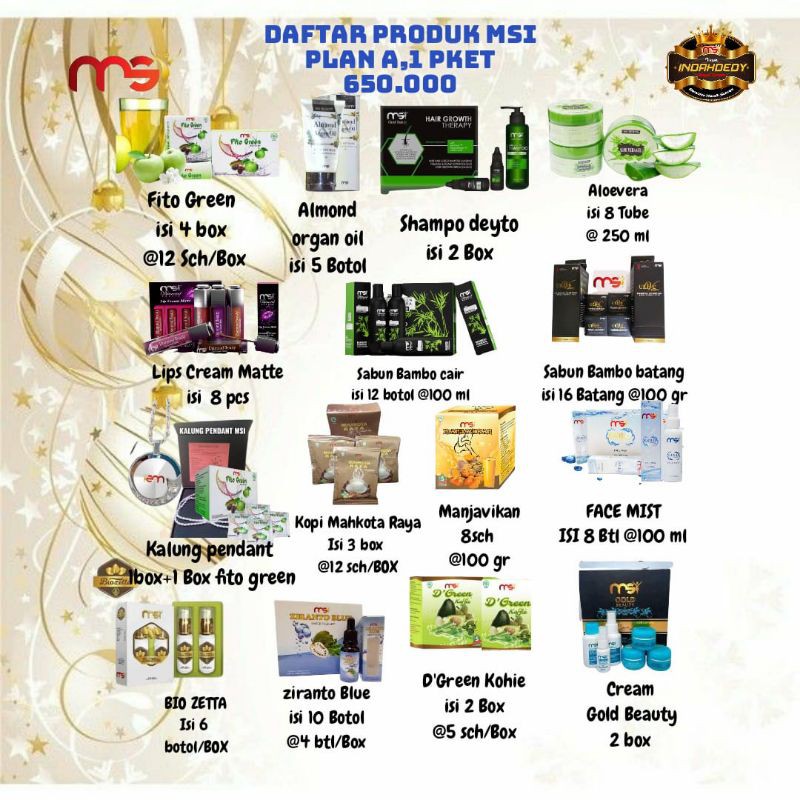 1 PAKET PRODUK MSI PLAN A