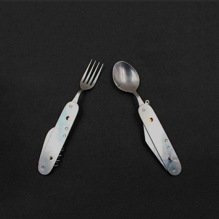 Spoon Set 6in1 Sendok Garpu Pisau Alat Makan Serbaguna