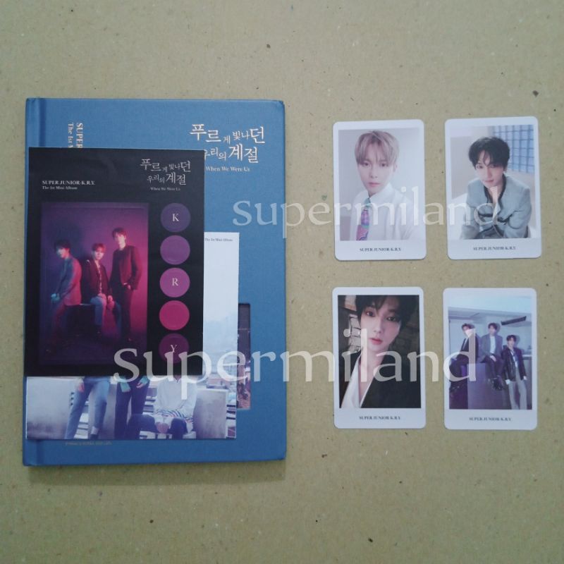 Super Junior KRY 1st Mini Album When We Were Us WWWU Cool ver Photocard Ryeowook Yesung