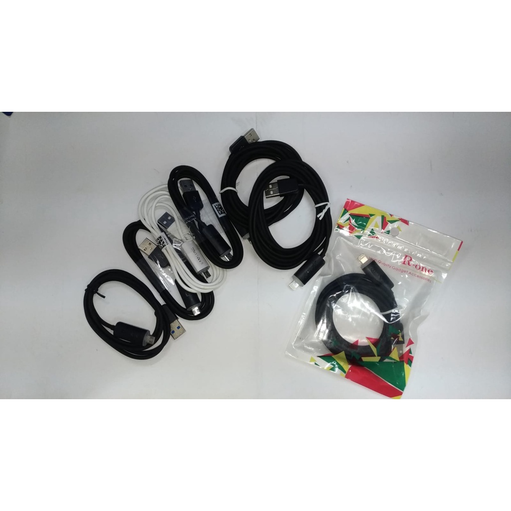 KABEL DATA MICRO &amp; LIGHTNING MIX LAMPU NYALA UJUNG