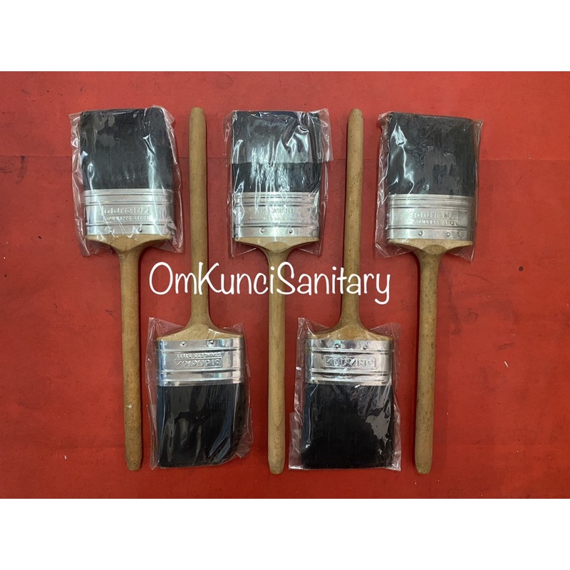 PROMO OBRAL Kuas Gagang Panjang Serabut Bulu Hitam 3" 3 inch