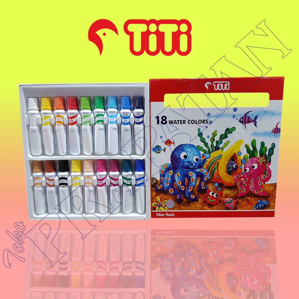 Titi Watercolor cat air Titi 18 warna Shopee Indonesia Titi Watercolor cat air Titi 18 warna Shopee Indonesia
