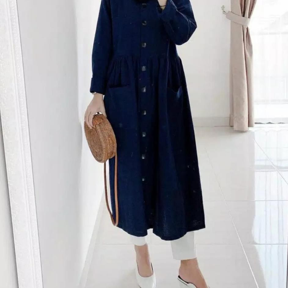 "Promo Hari Ini" [ SUPER SALE ] Tunik Dzuvia / Dzufia Kancing Hidup / Neda Tunik Remaja