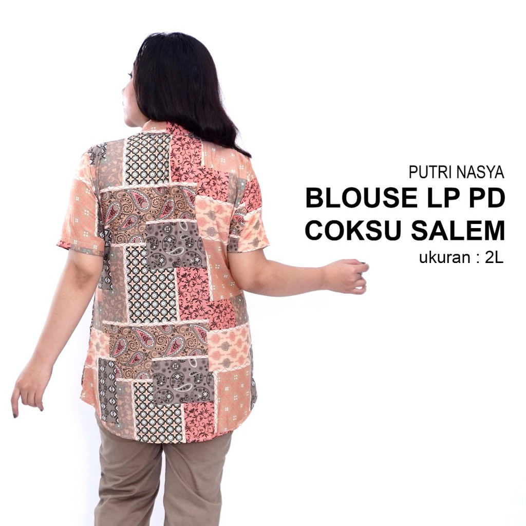 blouse jumbo motif/ atasan wanita big size / baju atasan jumbo / baju atasan kerja big size / blus