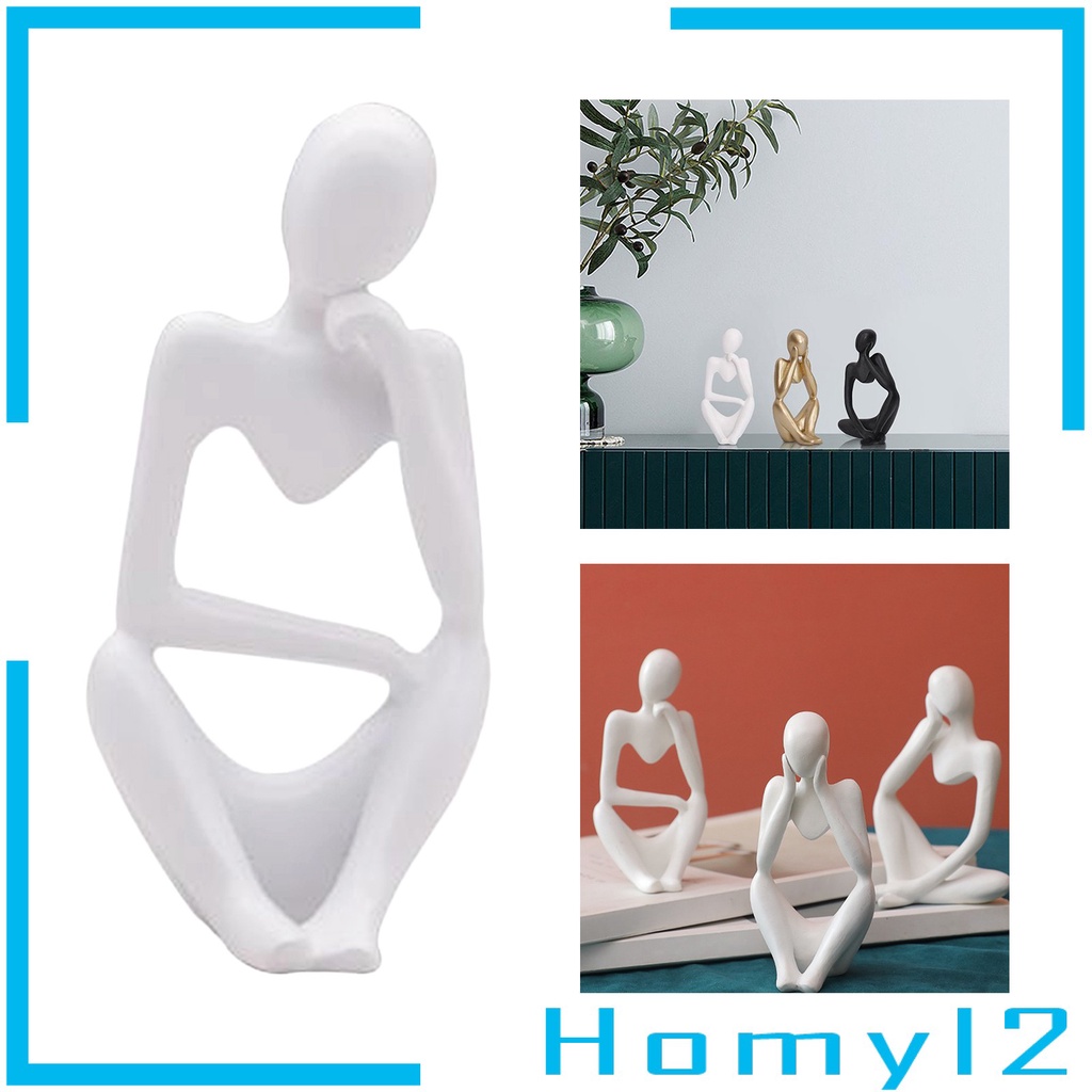 Homyl2 Patung Pahat Karakter Thinker Bahan Resin Dekorasi Rumah / Kantor