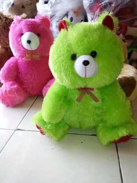 Boneka teddy bear duduk panda jari