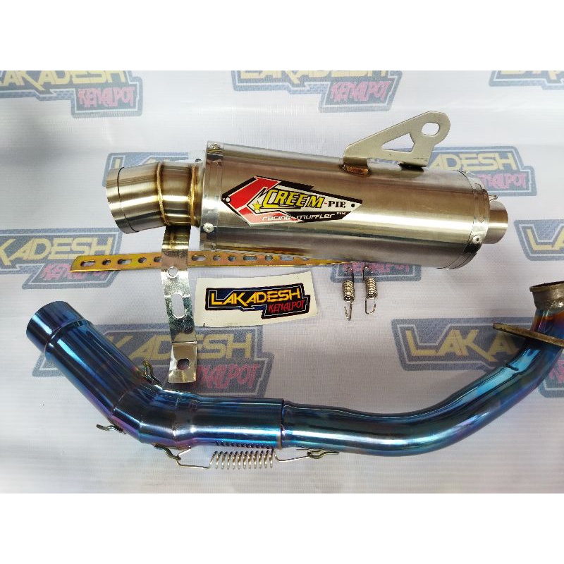 KNALPOT CREAM PIE LEHER BLUEMOON (INLET 38/50) BEAT MIO VARIO AEROX SCOOPY NMAX PCX ADV LEXI DLL