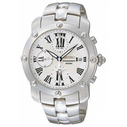 Seiko Chronograph SNDZ97P1 Jam Tangan Pria SNDZ97 White Dial WR 100M