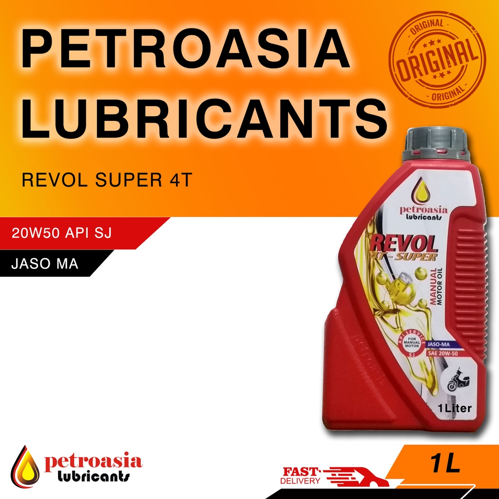 Petroasia Revol 4T - Super SAE 20W50/API-SJ/JASO-MA 1L SNI