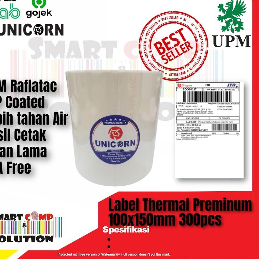

Quality Control✅Stiker Label Resi Alamat Market Place 100x150mm Direct Thermal Isi 300 TANPA RIBBON resi AWB A6|RA6