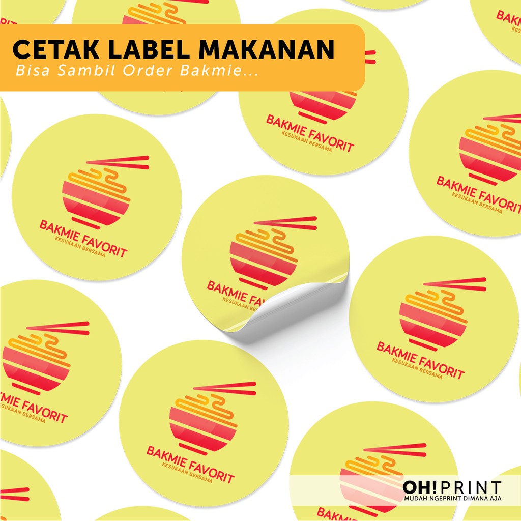 Ukuran Kecil Cetak Sticker Stiker Label Kemasan Label Makanan