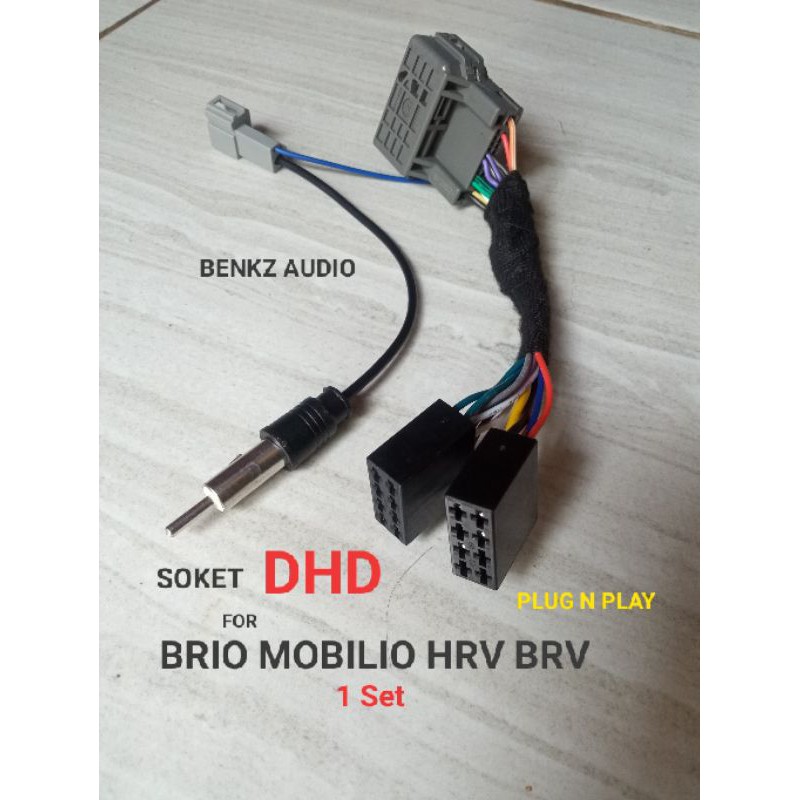 Soket Head unit DHD PNP ke Honda BRIO MOBILIO HRV Jazz plun play