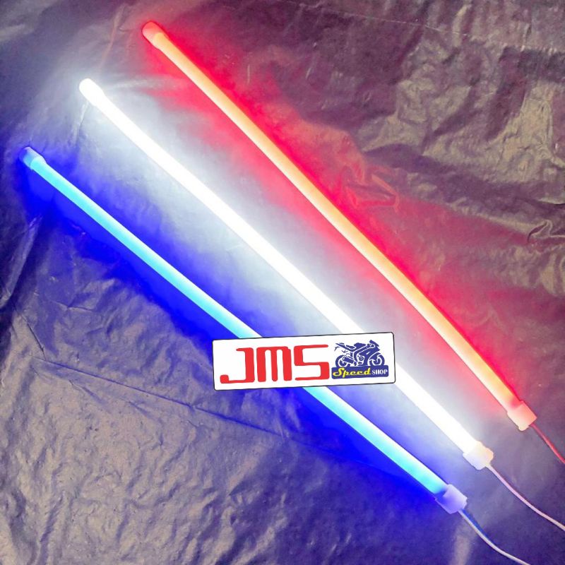 lampu alis led biru merah ungu putih ice blue 30/60 cm bulat universal beat vario aerox nmax pcx cbr r15