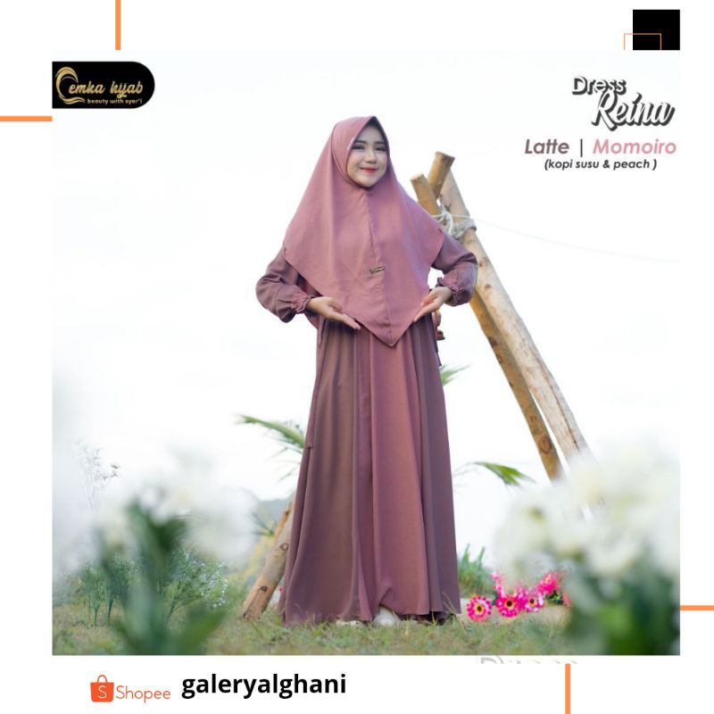 GAMIS TERBARU EMKA HIJAB REINA DRESS GAMIS DEWASA GAMIS JUMBO GAMIS SYARI GAMIS KEKINIAN