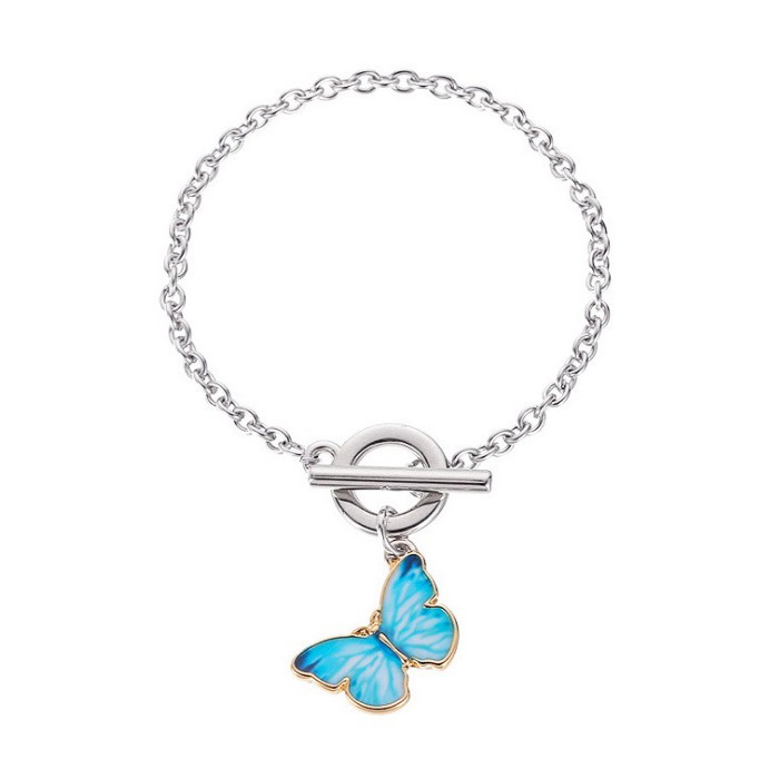 Kalung Liontin Kupu GRADIEN Butterfly Gaya Korea Fashion Women Necklace Rantai Kupu Klavikula Wanita