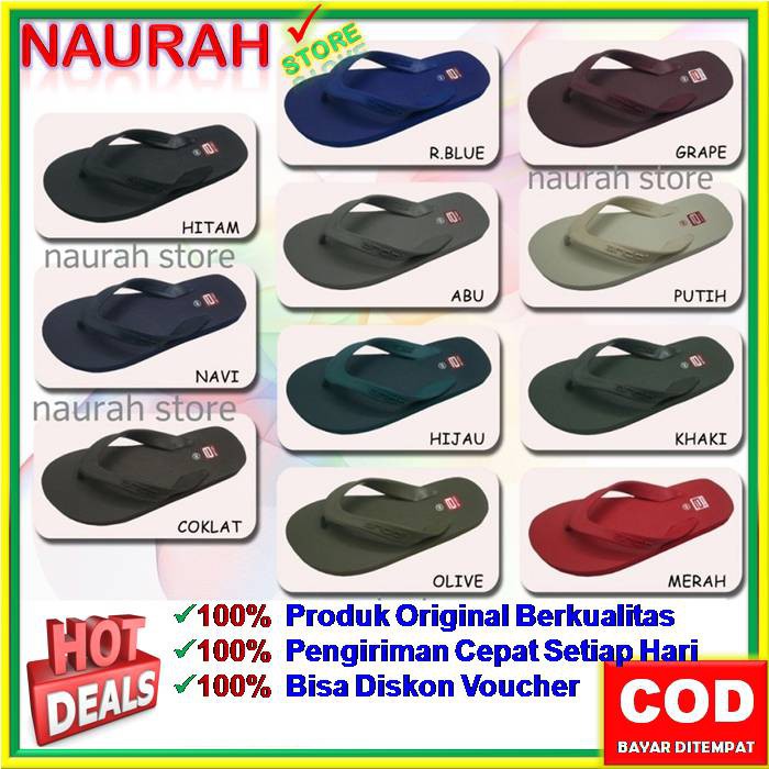 SANDAL JEPIT ANDO HAWAII ORIGINAL FULL RUBBER KARET ALAMI 38 46 KUALITAS IMPORT TAHAN AIR ANTI SLIP