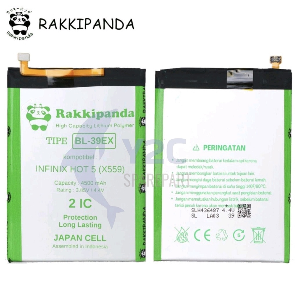 RAKKIPANDA BL-39EX INFINIX HOT 5 / X559 BATERAI BATRE BATERE BATRAI BATREI DOUBLE POWER