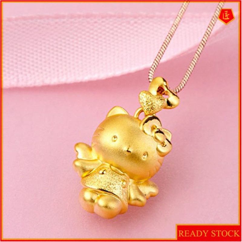 [Ready Stock]Fashion Unique Gold-Plated Hellokitty Pendant Necklace