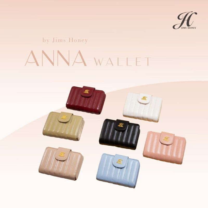 Jimshoney Anna Audrey Wallet Dompet wanita pendek panjang slot kartu card holder dompet lipat cod