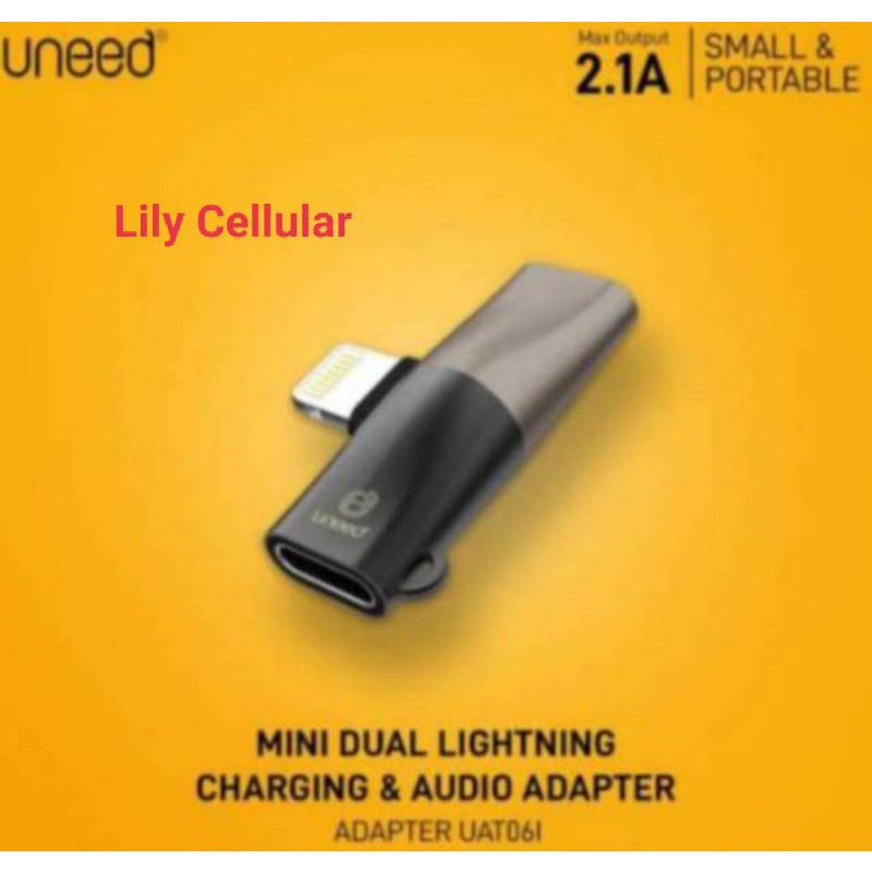 Uneed Mini Dual Lightning Charging & Audio Adapter UAT06i