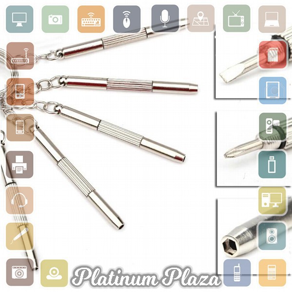 VENSTPOW Gantungan Kunci Obeng Plus Minus - V001 - Silver`CIJI9Q-