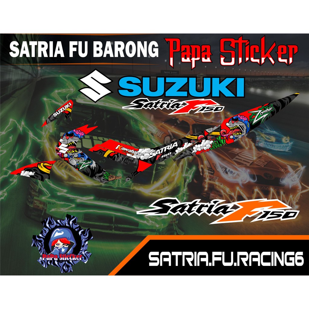 STRIPING SATRIA FU BARONG SUZUKI SATRIA FU BARONG STIKER LIST VARIASI RACING 06