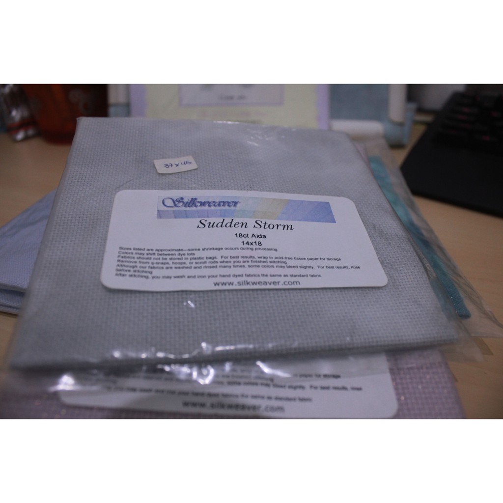Kain Kristik / Cross Stitch 18ct Aida 37x45 cm Sudden Storm import