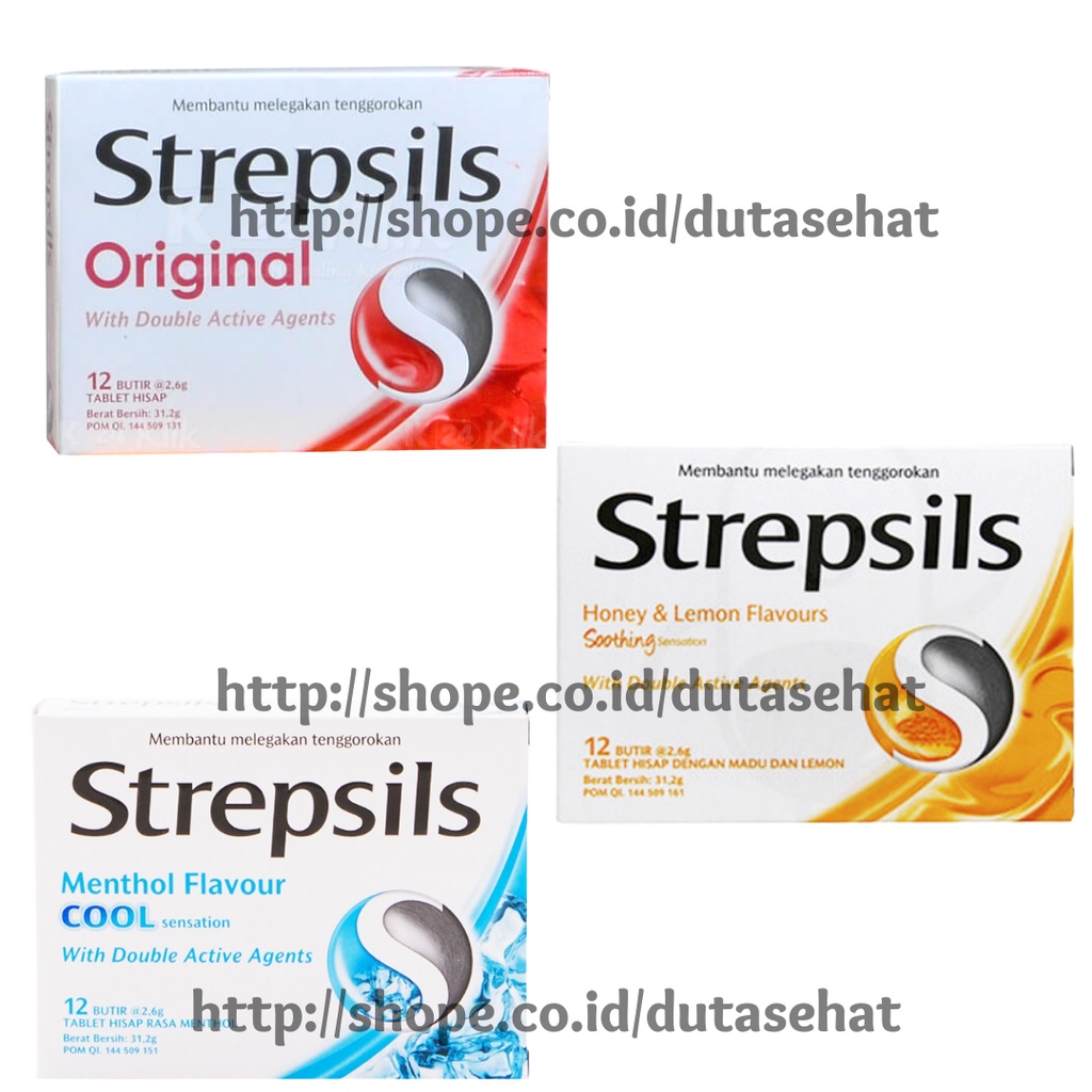 

Strepsils Soothing Honey Lemon, Strepsils Original , Strepsils Cool Pak Isi 12's (2E x 6) - Permen Pelega Tenggorokan