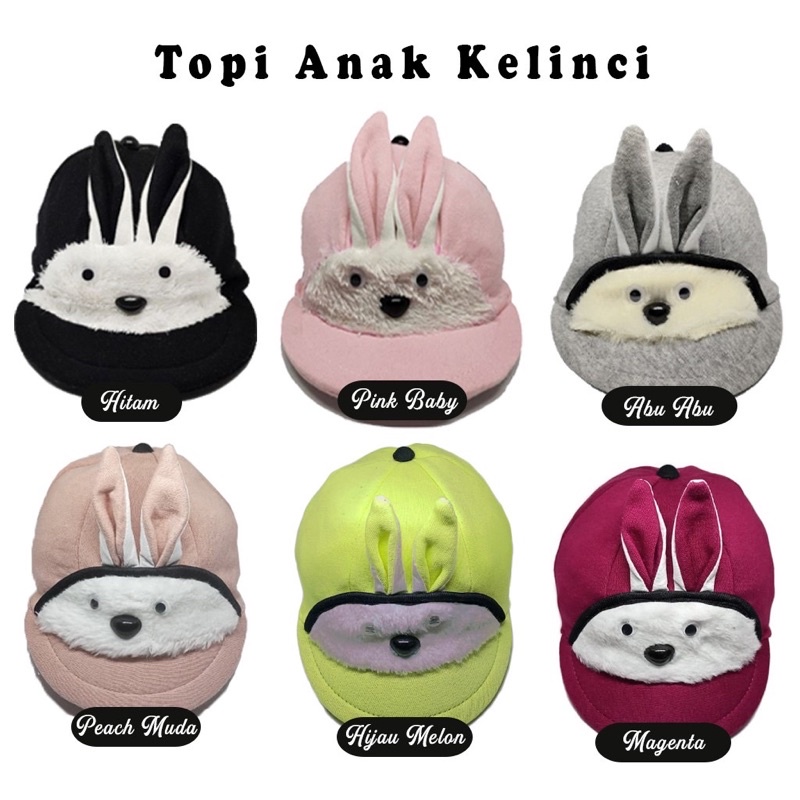 TERMURAH TOPI BAYI KARAKTER KELINCI / TOPI BAYI KARAKTER LUCU