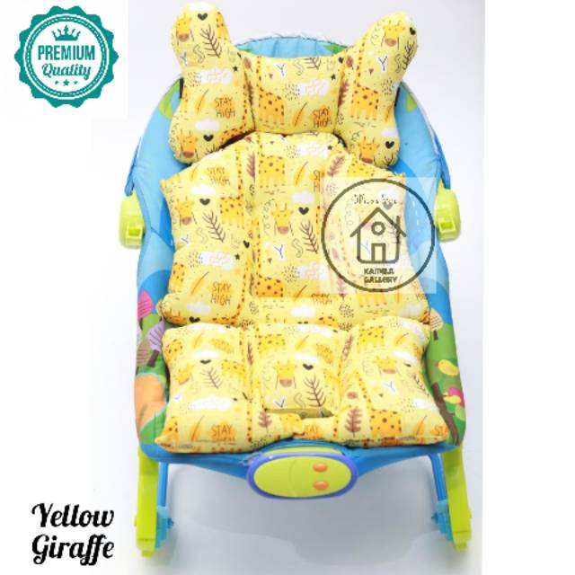 ALAS STROLLER UNIVERSAL STROLLER/ALAS CAR SEAT/ALAS BOUNCER BABY MOTIF YELLOW GIRAFFE