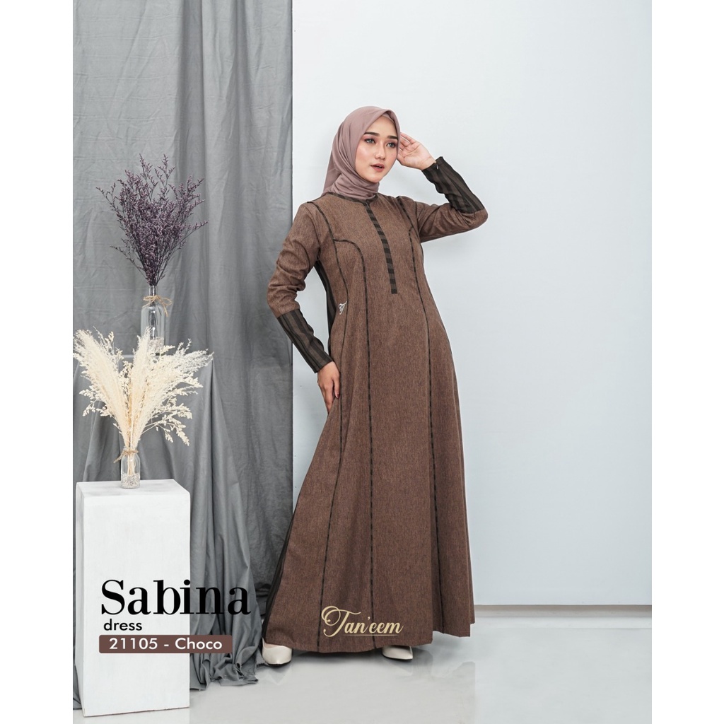 Sabina Dress Gamis Casual Kode 21105 By Taneem Muslim Dress