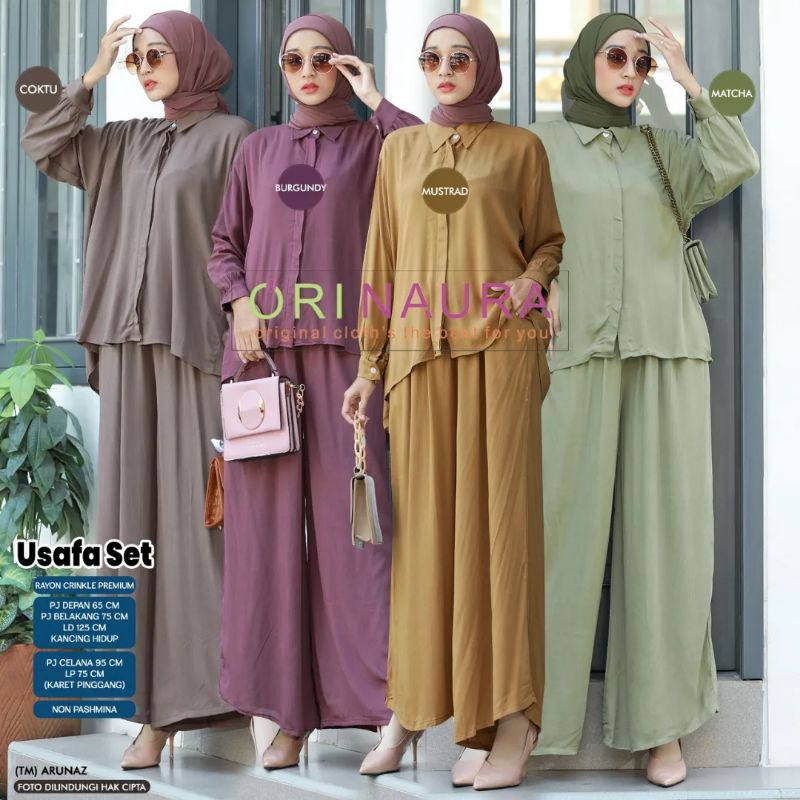 USAFA SET / SYADINDA SET // KIKY SET ‼️BAHAN CRINGKLE AIR FLOW BY ORI NAURA