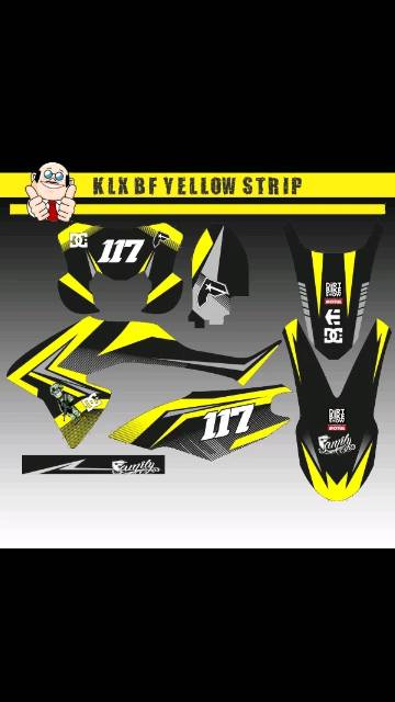 DECAL STIKER KLX.CRF 150 KMT DLL BISA CUSTEM