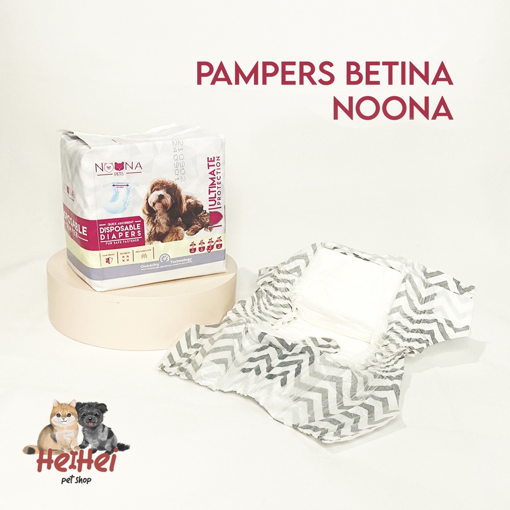 Noona Pets Pampers Popok Anjing Kucing Betina - Female Dog Diapers Per 1 Pak