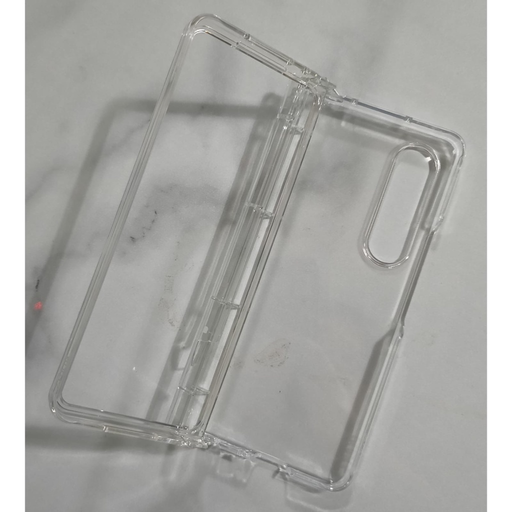 FUZE HARDCASE BENING CLEAR SAMSUNG Z FOLD 3 4 ACRYLIC FUZE CASE (DEPAN BELAKANG)